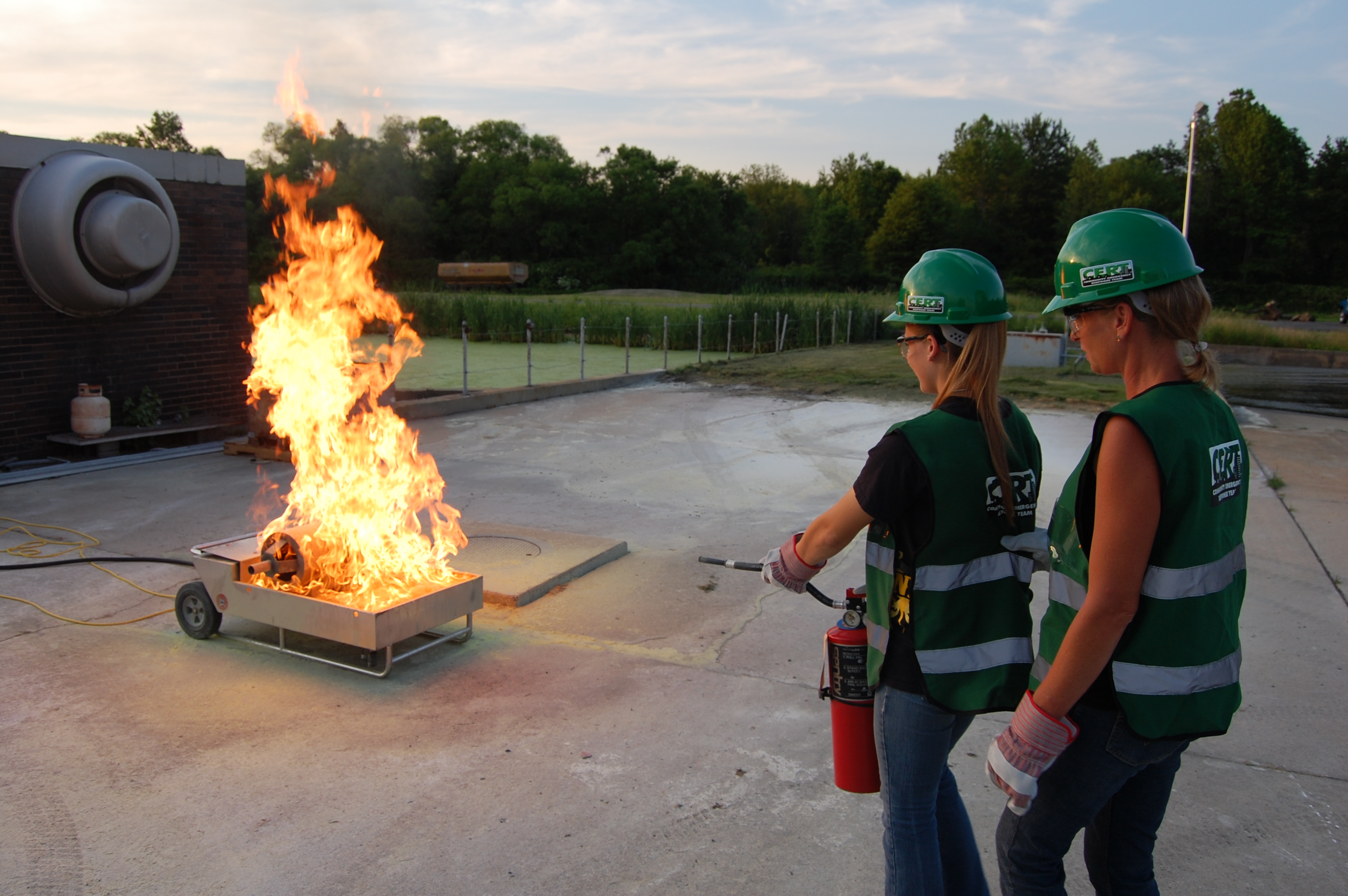 Getting Read to Put Out a Fire